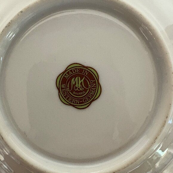 Bavaria Nurnberg Porcelain Ceramic Ashtray West Germany Gold Trim Vintage 5.75in - Picture 2 of 7